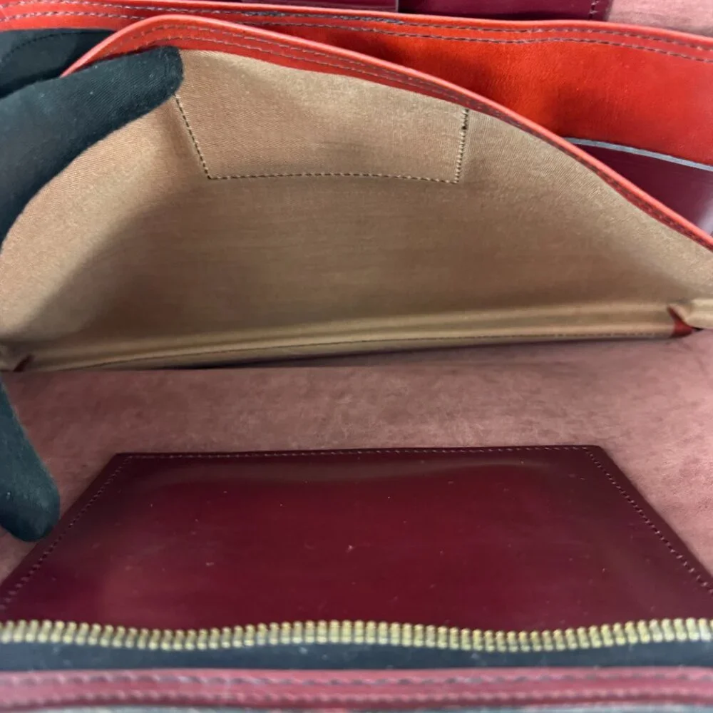 Vintage Schlesinger Brother Burgundy Leather Briefcase